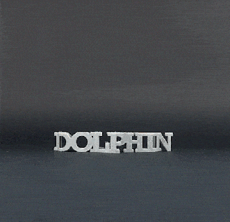 text flip - dolphin Animals 3d print model - Mito3D