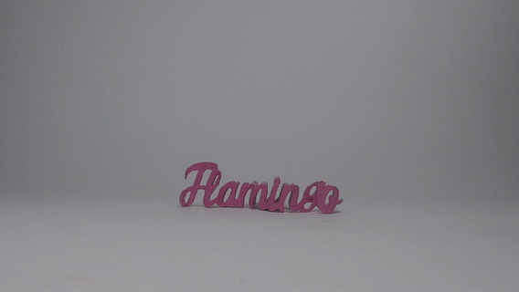 text flip - flamingo Flying Animals 3d print model - Mito3D