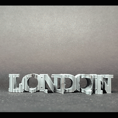 text flip - london skyline 3d models download creality cloud 3d print model - Mito3D