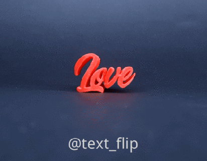 Text Flip Liebe 3d print model - Mito3D