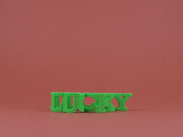 text flip - lucky Others 3d print model - Mito3D