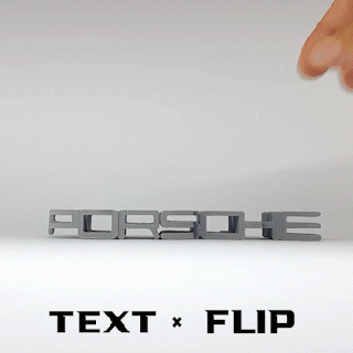 text flip - porsche 911 Racing & Roadsters 3d print model - Mito3D