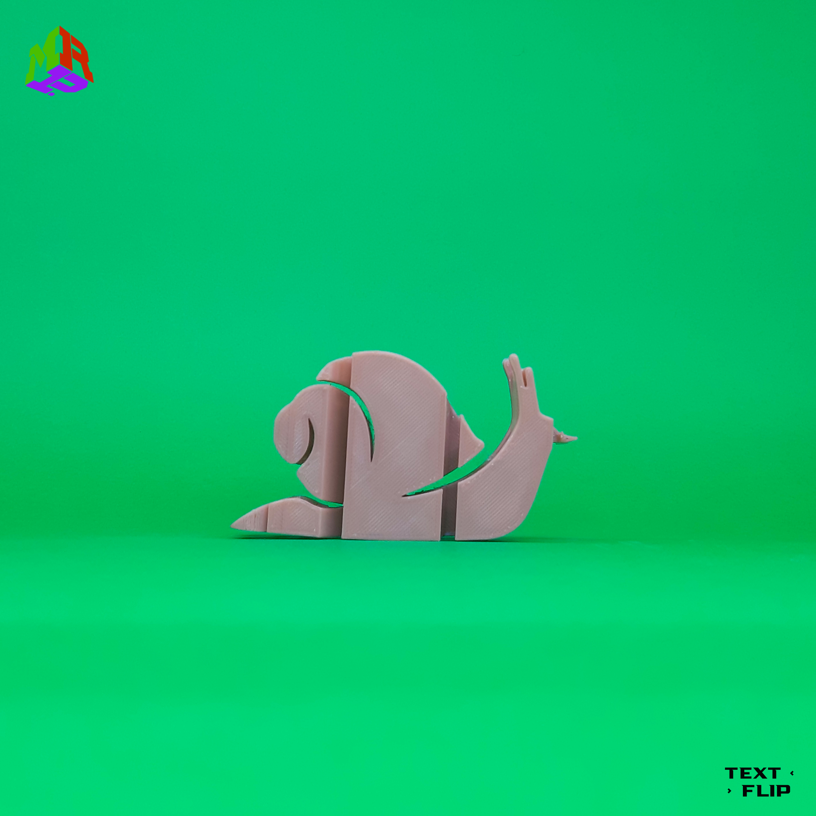 text flip - snail Others 3D print model - Mito3D
