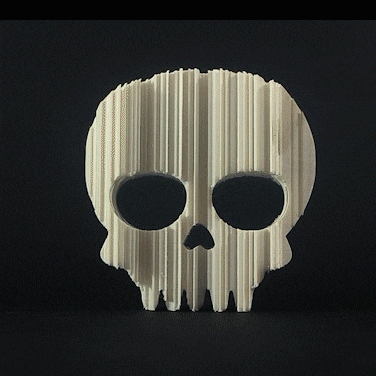 text flip - stay spooky skull 3d models download creality cloud Others 3D print model - Mito3D