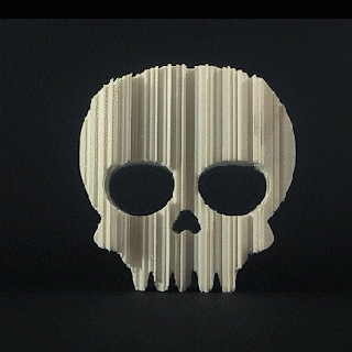 text flip - stay spooky skull 3d models download creality cloud Others 3d print model - Mito3D