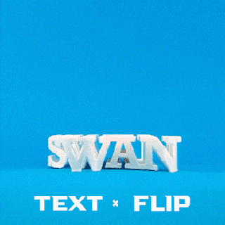text flip - swan Animals 3d print model - Mito3D