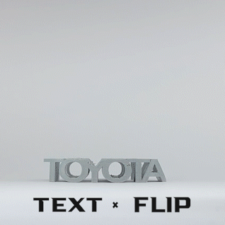 text flip - toyota Others 3d print model - Mito3D