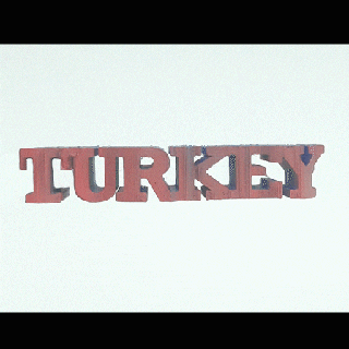 text flip - turkey Others 3d print model - Mito3D