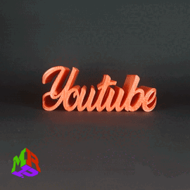 text flip - youtube Others 3d print model - Mito3D