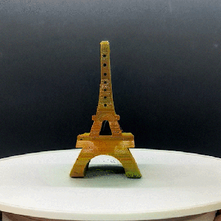 texto giro Eiffel torre croissant 3d modelos baixar crialidade nuvem arquitetônico 3d print model - Mito3D