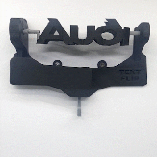 Text Flip Schlüssel Aufhänger audi Zuhause Haus Dekor 3d print model - Mito3D