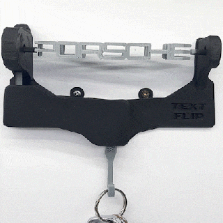 texto vuelta llave percha porsche coche vehiculo accesorios 3d print model - Mito3D
