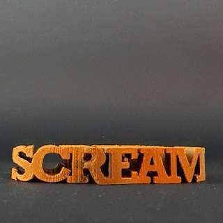 text flip pumpkin - scream Others 3d print model - Mito3D