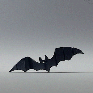 testo Flip spaventoso pipistrello 3d print model - Mito3D