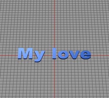 testo mio amore 3d print model - Mito3D