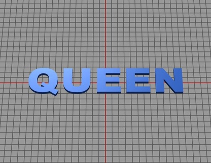texto rainha 3d print model - Mito3D