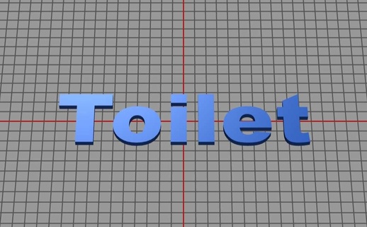 text toilet Others 3d print model - Mito3D