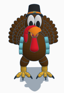 thanksgiving turkey Animals 3d print model - Mito3D