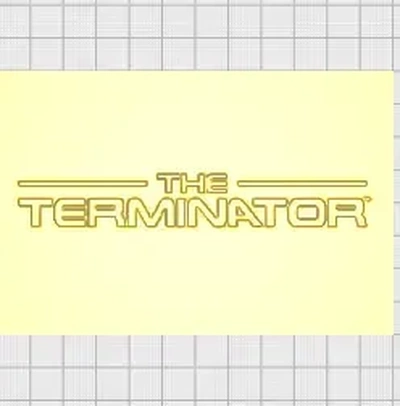 the terminator logo 3d modelos descargar crealidad nube 3d print model - Mito3D