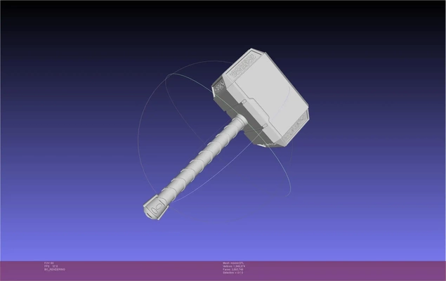 thor mjolnir hammer basic printable model 3d models download creality cloud 3d print model - Mito3D
