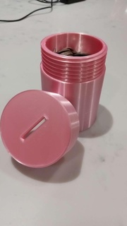 threaded cap coin bank cylinder Others 3d print model - Mito3D