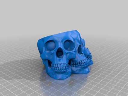 three headed skull candy dish 3d models download creality cloud Monsters 3d print model - Mito3D