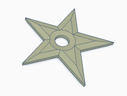 throwing star Others 3d print model - Mito3D
