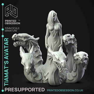 tiamats avatar - gods presupproted 32mm scale Women 3d print model - Mito3D