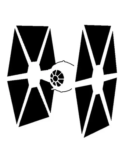 tie fighter stencil 3d models download creality cloud 3d print model - Mito3D