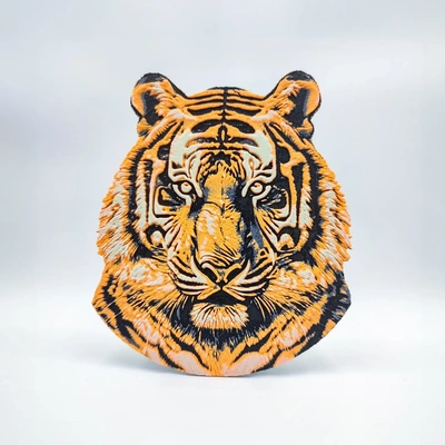 tiger - hueforge 3d models download creality cloud 3d print model - Mito3D