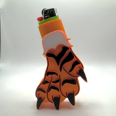 tigre garra encendedor caso funda 3d modelos descargar crealidad nube 3d print model - Mito3D