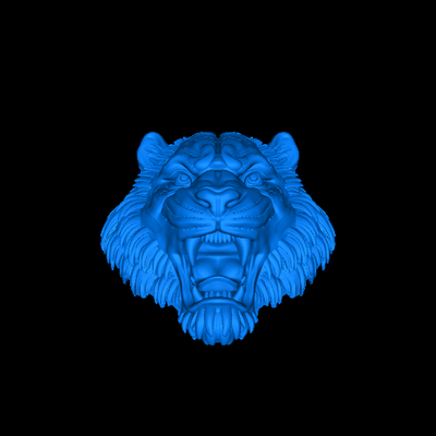 tigre cabeza 3d modelos descargar crealidad nube 3d print model - Mito3D