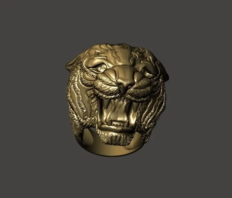 tigre anillo 3d modelos descargar crealidad nube 3d print model - Mito3D