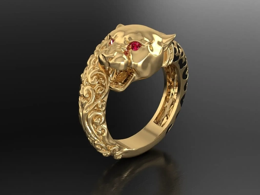 tigre anillo 3d modelos descargar crealidad nube 3d print model - Mito3D