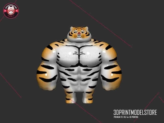 tigre aplastar lindo miniatura busto escultura juguete 3d modelos descargar crealidad nube 3d print model - Mito3D