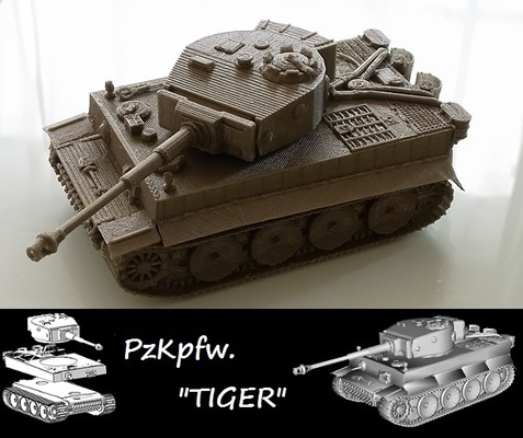 tigre tanque 3d modelos descargar crealidad nube 3d print model - Mito3D