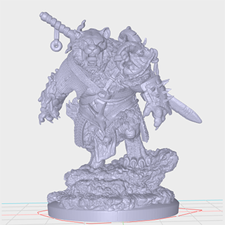 tiger warrior Monsters 3d print model - Mito3D