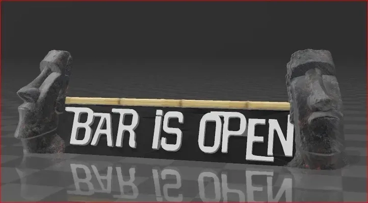 tiki bar is open 3d models download creality cloud 3d print model - Mito3D