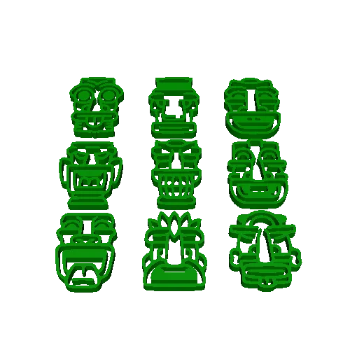 tiki heads 3d models download creality cloud 3D print model - Mito3D