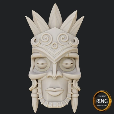 tiki maske 3d modelle download realität wolke 3d print model - Mito3D