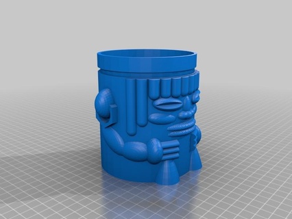 tiki planter Others 3d print model - Mito3D