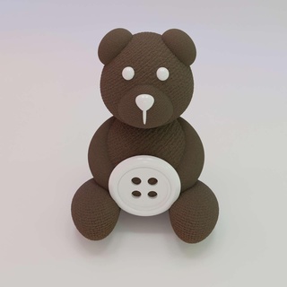tiny button teddy bear Toys & Games 3d print model - Mito3D