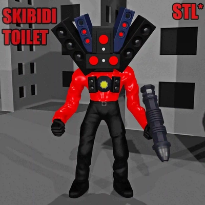 titan porte skibidi toilette 3d ventilateur art modèles télécharger créalité nuage monstres 3d print model - Mito3D