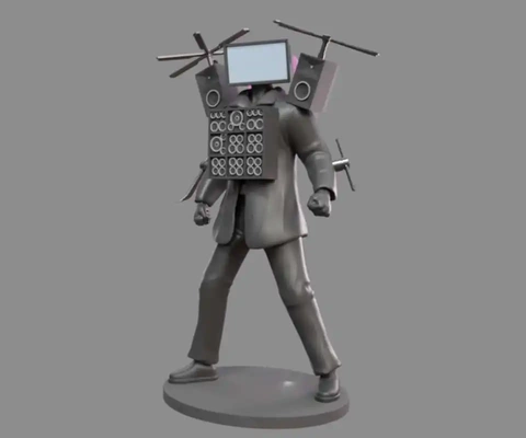 titan tv homme skibidi toilette ventilateur art 3d modèles télécharger créalité nuage fictif personnages 3d print model - Mito3D