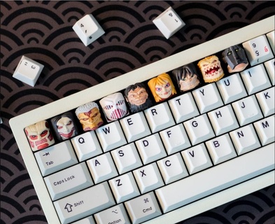 titans - attack titan keycaps collection -shingeki kyo Fictional Characters 3d print model - Mito3D