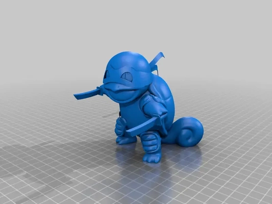 tmnt leo squirtle 3d modeller indir creality bulut 3d print model - Mito3D