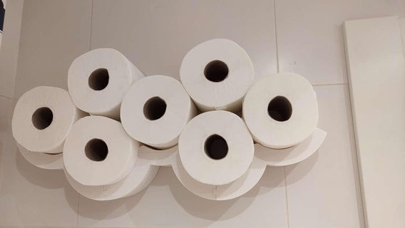 Toilette Papier Halter Unterstützung Haushalt 3d print model - Mito3D
