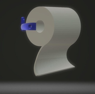 Toilette rollen Halter Unterstützung Haushalt 3d print model - Mito3D