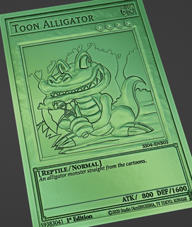 toon alligator yugioh jouets Jeux 3d print model - Mito3D