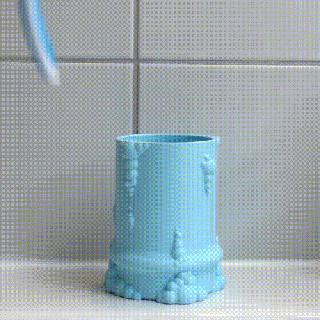 toothbrush holder bubbles Household 3d print model - Mito3D